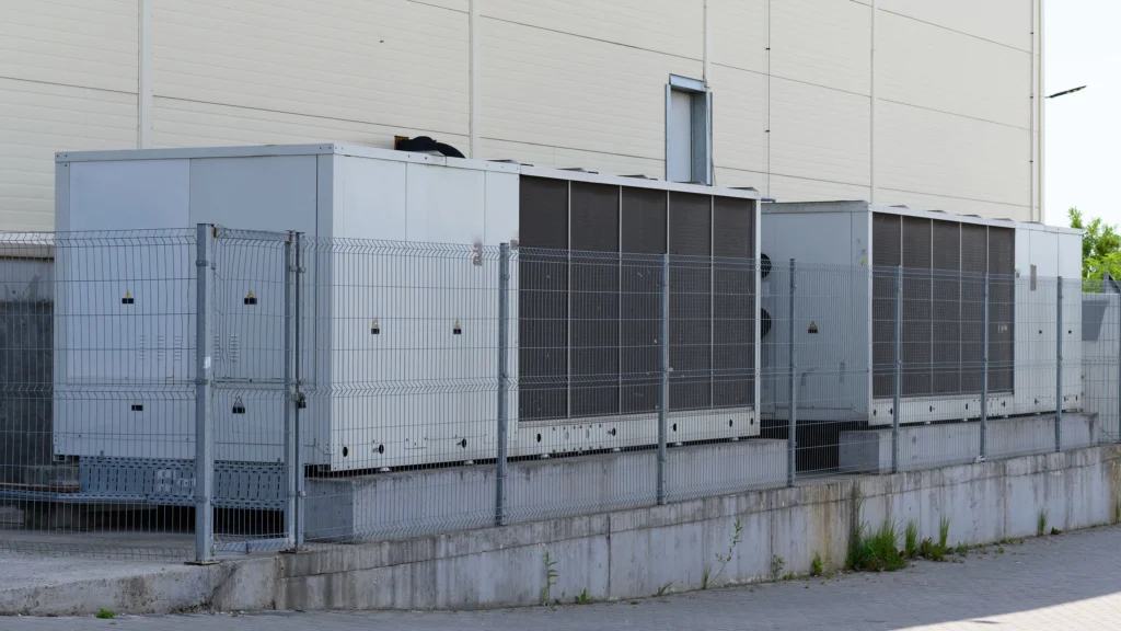 Two industrial AC units